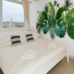 Mural Wallpaper Wall Sticker Covering Print Tropical Palm Leaf Canvas Home Décor Adhesive Required / Peel and Stick Removable