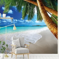 Mural Wallpaper Wall Sticker Covering Print Peel and Stick Removable Self Adhesive Landscape Seaside Tree PVC / Vinyl Home Decor