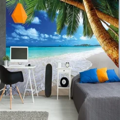 Mural Wallpaper Wall Sticker Covering Print Peel and Stick Removable Self Adhesive Landscape Seaside Tree PVC / Vinyl Home Decor