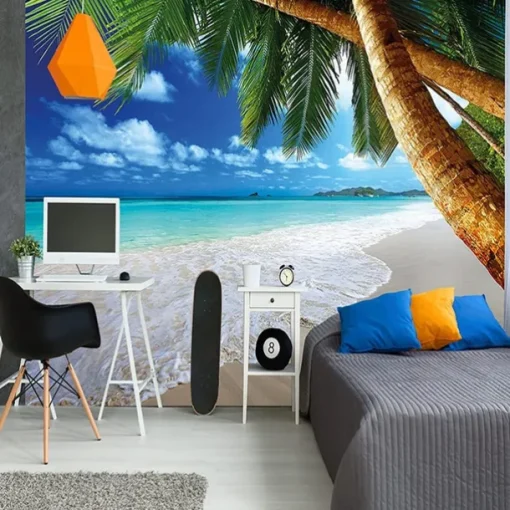 Mural Wallpaper Wall Sticker Covering Print Peel and Stick Removable Self Adhesive Landscape Seaside Tree PVC / Vinyl Home Decor