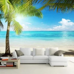 Mural Wallpaper Wall Sticker Covering Print Peel and Stick Removable Self Adhesive Landscape Seaside Tree PVC / Vinyl Home Decor