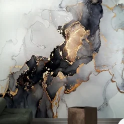 Mural Wallpaper Wall Sticker Covering Print Peel and Stick Removable Self Adhesive Artistic Marble Gold Canvas Home Decor