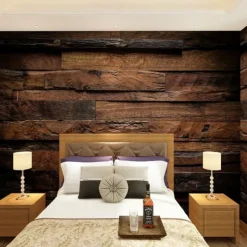 Mural Wallpaper Wall Sticker Covering Print Adhesive Required Faux Wood Plank Canvas Home Décor