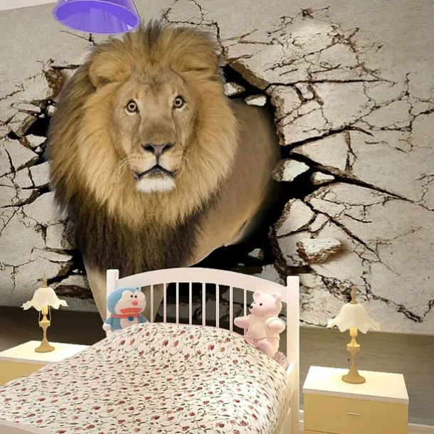 Mural Wallpaper Wall Sticker Covering Print Adhesive Required Animal Lion Canvas Home Décor