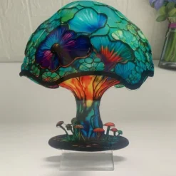 Mushroom Decoration Acrylic Double-sided Desktop Decoration Flowers Octopus Snail Plants Handicraft Decoration Home Office Decor