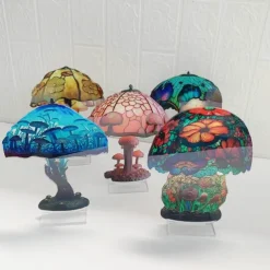 Mushroom Decoration Acrylic Double-sided Desktop Decoration Flowers Octopus Snail Plants Handicraft Decoration Home Office Decor