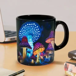 Mushroom Fantasy Mug - Trippy Misty Nature Design, Perfect Gift for Nature Lovers and Fantasy Enthusiasts
