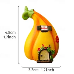 Mushroom House Resin Decoration Gardening Flowerpot Micro Landscape Scene With Home Decoration 1PC