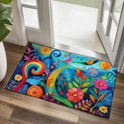 Naive Art Doormat Kitchen Mat Floor Mat Non-Slip Area Rug Oil Proof Rug Indoor Outdoor Mat Bedroom Decor Bathroom Mat Entrance Entryway Rug