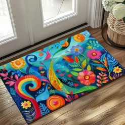 Naive Art Doormat Kitchen Mat Floor Mat Non-Slip Area Rug Oil Proof Rug Indoor Outdoor Mat Bedroom Decor Bathroom Mat Entrance Entryway Rug