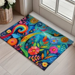 Naive Art Doormat Kitchen Mat Floor Mat Non-Slip Area Rug Oil Proof Rug Indoor Outdoor Mat Bedroom Decor Bathroom Mat Entrance Entryway Rug