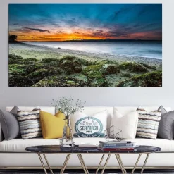 Natural Modern Seascape Wall Pictures Landscape Beach Sea Ocean Canvas Painting Wall Art Posters for Living Room Decor Cuadros
