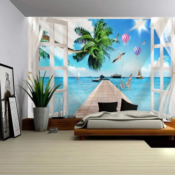 Nature Garden Theme Hanging Tapestry Wall Art Large Tapestry Mural Decor Photograph Backdrop Blanket Curtain Home Bedroom Living Room Decoration