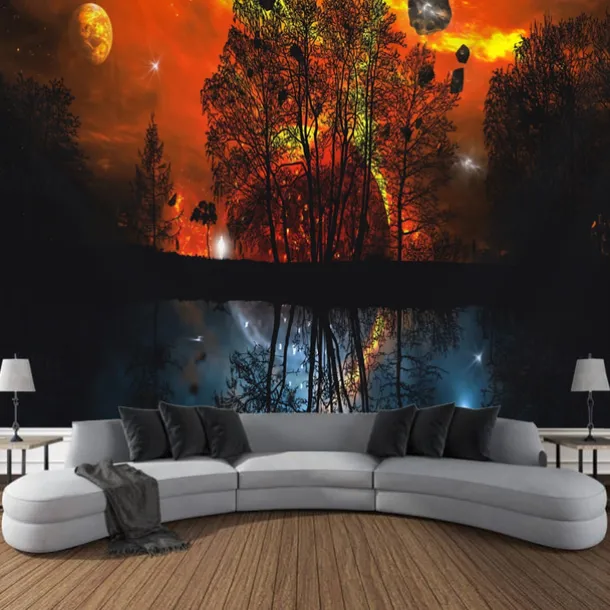 Nature Sunset Landscape Hanging Tapestry Wall Art Large Tapestry Mural Decor Photograph Backdrop Blanket Curtain Home Bedroom Living Room Decoration