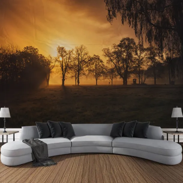 Nature Sunset Landscape Hanging Tapestry Wall Art Large Tapestry Mural Decor Photograph Backdrop Blanket Curtain Home Bedroom Living Room Decoration