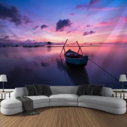 Nature Sunset Landscape Hanging Tapestry Wall Art Large Tapestry Mural Decor Photograph Backdrop Blanket Curtain Home Bedroom Living Room Decoration