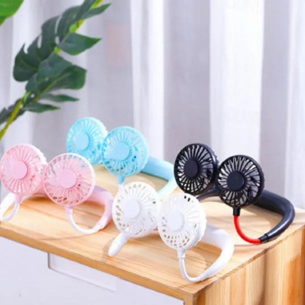 Neck Hanging Fan Portable USB Mini Lazy Fan Headset Neck Hanging Small Fan USB Charging Band Aromatherapy Neck Hanging Fan