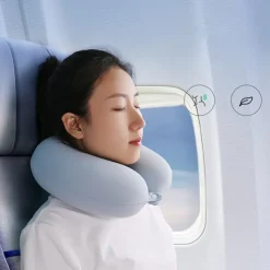 Neck Pillow for Traveling, U Shape with Bag Travel Neck Pillow for Airplane Travel Pillow for Flight Headrest Sleep, Portable Plane Accessories