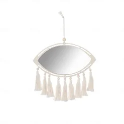 new devil's eye woven decorative mirror tapestry wall hanging cotton thread tassel eye home pendant hand-made gift
