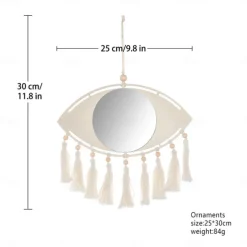 new devil's eye woven decorative mirror tapestry wall hanging cotton thread tassel eye home pendant hand-made gift