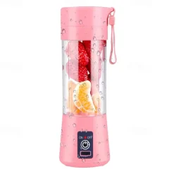 New Juicing Machine Home Portable Juicing Cup Four Leaf Mini Juicing Machine Portable Mixer Fruit Milk Shake Handheld Electric Juicing Machine USB Charging Multifunctional Mixer Kitchen Supplies