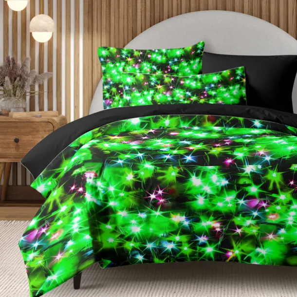 New Year Colorful Duvet Cover Set 100% Cotton, Soft and Breathable Fabric, Vibrant and Festive Design, Includes Duvet Cover and Pillowcases, Hypoallergenic and Skin-Friendly, Machine Washable, Durable