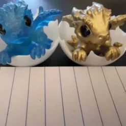 Newborn Dragon in Egg Figurine - Resin Fantasy Decor for Desk, Home, and Collectors - Mythical Creature Sculpture Adds Whimsical Charm