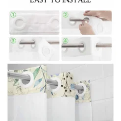 No Hook Shower Curtains 180cm*180cm(70