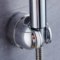 No Punching Universal Movable Bracket Powerful Suction Shower Seat Chuck Holder Suction Cup Shower Support for Bathroom Accessories