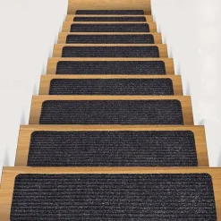 Non-Slip Carpet Stair Treads, Non-Skid Safety Rug, Slip Resistant Indoor Runner For Elders And Pets With Reusable Adhesive