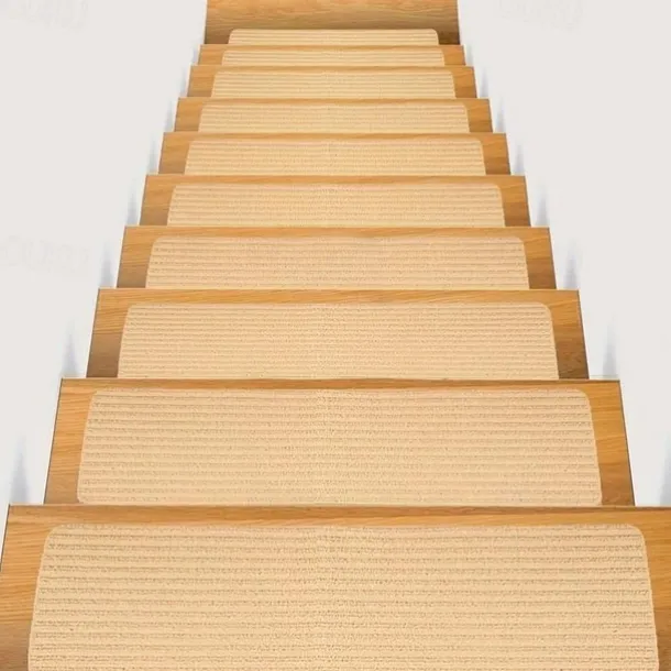 Non-Slip Carpet Stair Treads, Non-Skid Safety Rug, Slip Resistant Indoor Runner For Elders And Pets With Reusable Adhesive