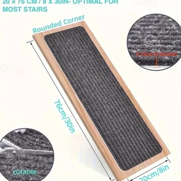 Non-Slip Carpet Stair Treads, Non-Skid Safety Rug, Slip Resistant Indoor Runner For Elders And Pets With Reusable Adhesive