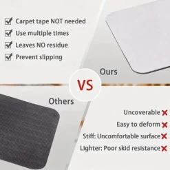 Non-Slip Carpet Stair Treads, Non-Skid Safety Rug, Slip Resistant Indoor Runner For Elders And Pets With Reusable Adhesive