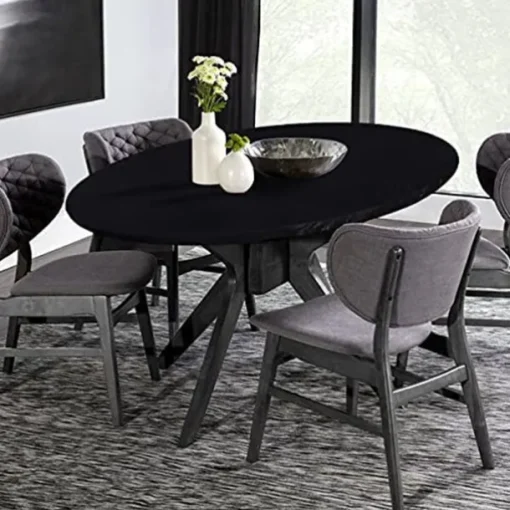 Nordic Tablecloth Outdoor Round Elastic Table Cover Waterproof And Oil-Proof PVC Tablecloth for Kitchen Dining, Party, Holiday, , Buffet
