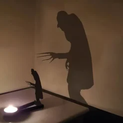 Nosferatu Metal Candle Shadow Holder, Gothic Horror Tealight Caster, Tabletop Shadow Play Decor for Party And Home Ambiance, Christmas, Halloween