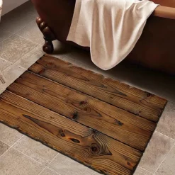 Novelty Door Mat Floor Mat Non Slip Ring of Tree 3D Trunk Wooden Log Print Area Rug Bath Mat for Indoor Outdoor Patio Bedroom Kitchen Office