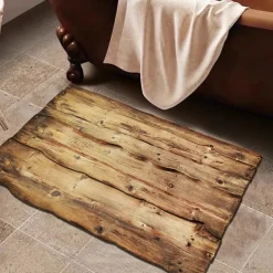 Novelty Door Mat Floor Mat Non Slip Ring of Tree 3D Trunk Wooden Log Print Area Rug Bath Mat for Indoor Outdoor Patio Bedroom Kitchen Office