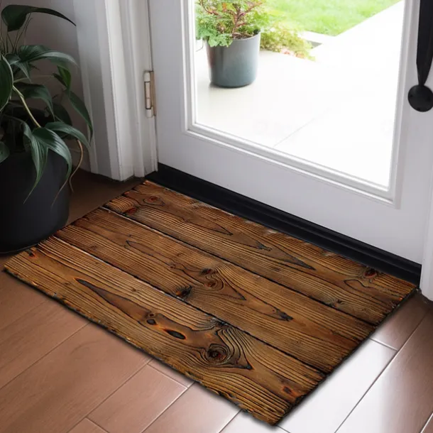 Novelty Door Mat Floor Mat Non Slip Ring of Tree 3D Trunk Wooden Log Print Area Rug Bath Mat for Indoor Outdoor Patio Bedroom Kitchen Office