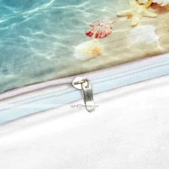 Ocean Duvet Cover Bedding Sets Comforter Cover with 1 Duvet Cover or Coverlet,1Sheet,2 Pillowcases for Double/Queen/King(1 Pillowcase for Twin/Single)