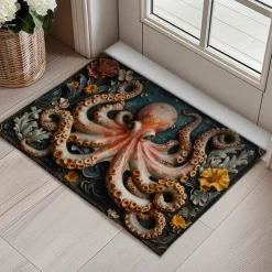 Octopus Doormat Kitchen Mat Floor Mat Non-Slip Area Rug Oil Proof Rug Indoor Outdoor Mat Bedroom Decor Bathroom Mat Entrance Rug