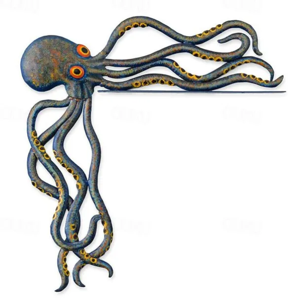 Octopus Resin Ornament - Handcrafted Reclaimed Resin Door Crawler,It Perfectly Matches Your Patio Or Living Room Table
