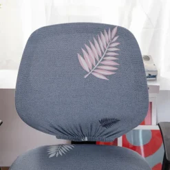 Office Chair Cover Computer Desk Chair Covers Stretch Spandex Anti-Dust Universal Split Rotating Swivel Chair Slipcover Protector 2 Pcs Set,Office Gift for Women Men