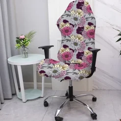 Office Chair Cover Gaming Chair Covers Stretch Washable Computer Chair Slipcovers for Armchair, Swivel Chair, Gaming Chair,Computer boss Chair Floral Printed