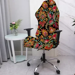 Office Chair Cover Gaming Chair Covers Stretch Washable Computer Chair Slipcovers for Armchair, Swivel Chair, Gaming Chair,Computer boss Chair Floral Printed