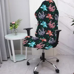 Office Chair Cover Gaming Chair Covers Stretch Washable Computer Chair Slipcovers for Armchair, Swivel Chair, Gaming Chair,Computer boss Chair Floral Printed