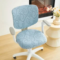 Office Chair Cover Thicken Solid Office Computer Spandex Split Seat Cover Universal Office Anti-dust Armchair Cover