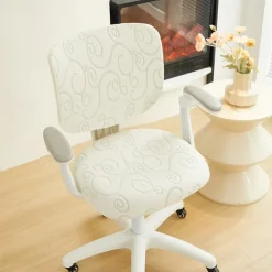 Office Chair Cover Thicken Solid Office Computer Spandex Split Seat Cover Universal Office Anti-dust Armchair Cover