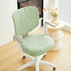 Office Chair Cover Thicken Solid Office Computer Spandex Split Seat Cover Universal Office Anti-dust Armchair Cover
