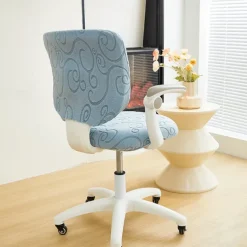 Office Chair Cover Thicken Solid Office Computer Spandex Split Seat Cover Universal Office Anti-dust Armchair Cover