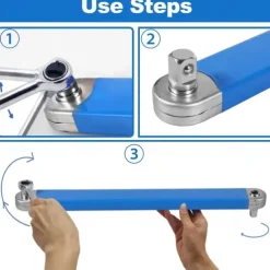 Offset Extension Wrench Set, 15.4 Inch Offset Extension Wrench with 1/2